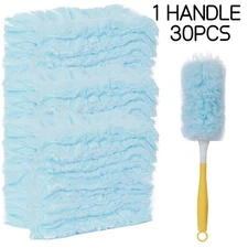 30 pcs Duster Refills Disposable Duster Refills Compatible for Swiffer (Blue)