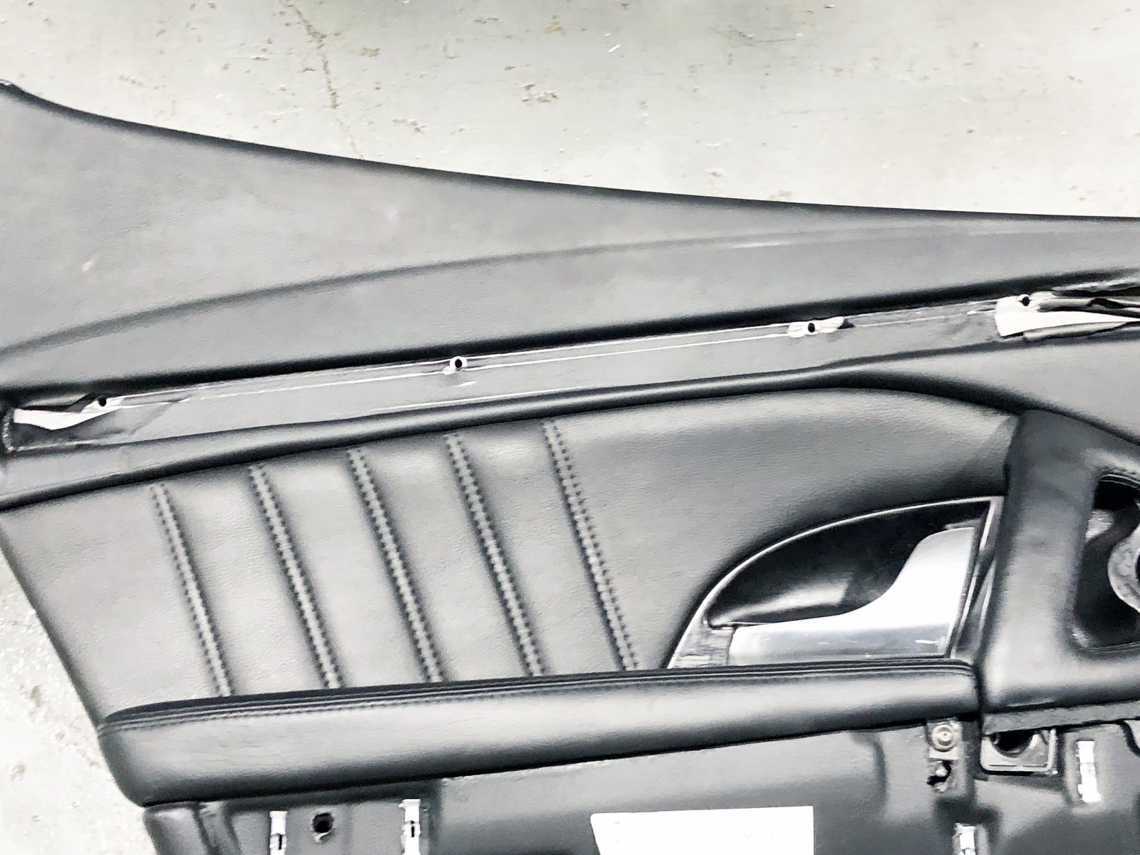 03-13 Maserati Quattroporte M139 Rear Left Interior Door Trim Panel NERO Black