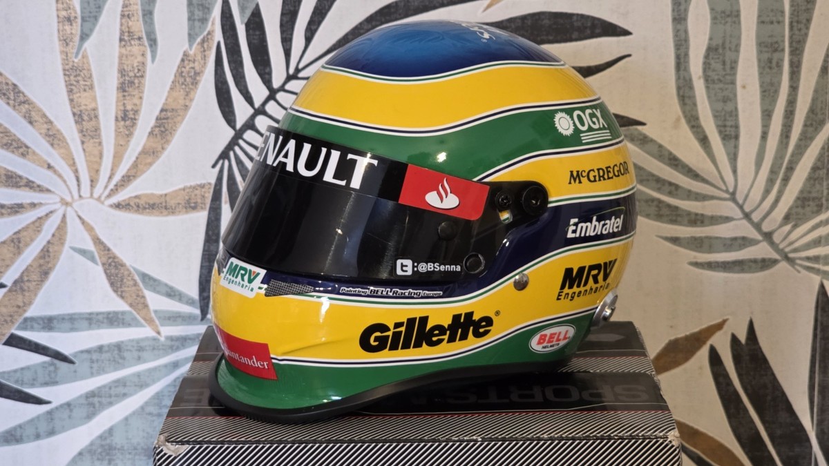 Bruno Senna F1 2012 Williams Renault Helmet 1:2 Scale Bell | eBay