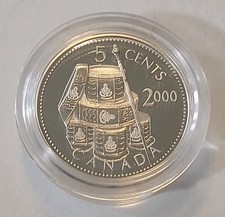 2000 Canada 5 Cent Sterling Silver Coin - LES VOLTIGEURS DE QUEBEC