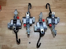 Lot of (4) AMF Bruns Protektor Wheelchair Tie Downs With Hooks Model H450530H 