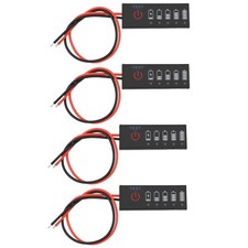4PCS Li-ion Battery Capacity Voltage Meter Tester 1S 3.7V 15mA Line Length 14...