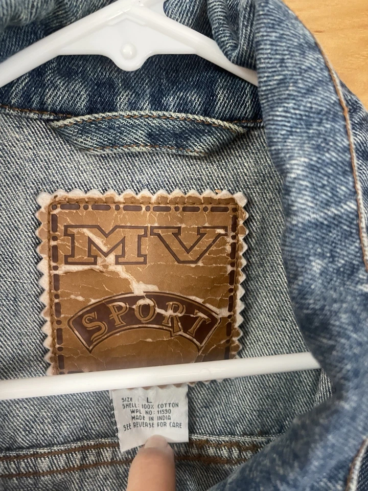MV Sport Vintage Denim Chaqueta Vaquera Hombre’s Talla LG Usado en Excelente Condición Foto 3 de 4