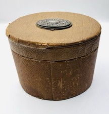 Antique Collar And Cuffs Box With Silver Button Storage Box