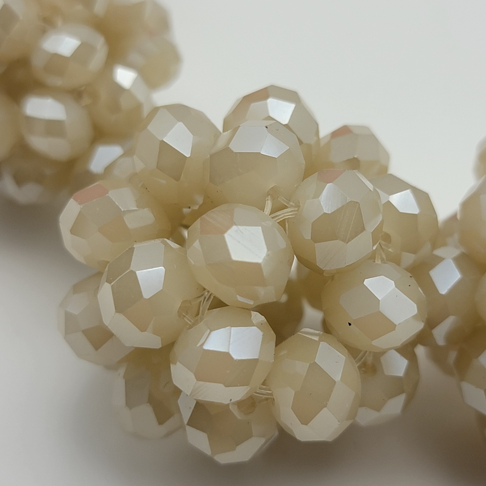 Chunky Crystal Cluster Link Statement Necklace Be… - image 2