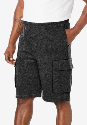 KingSize Men's Big & Tall 10'' Fleece Cargo Shorts