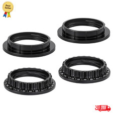4PCS E26 Light Socket Shade Rings Collar Rings, 2 Assorted Size Lamp Black