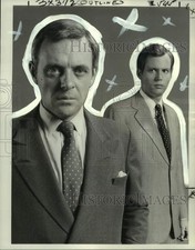 1976 Press Photo Anthony Hopkins as Hauptman and Cliff De Young as Lindbergh