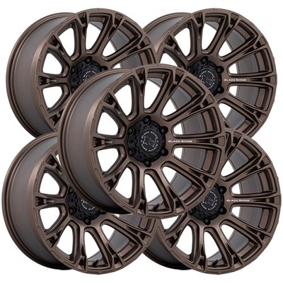 (Set of 5) Black Rhino BR020 Diamondback 20x9 5x5'' -12mm Bronze Wheels Rims