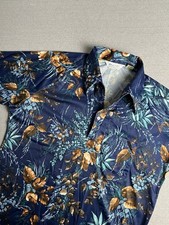 Vintage Lilly Dache Shirt Men's L Short Sleeve Tropical 70s Polo Pattern