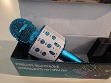 New In Box - Wireless Microphone Multi-Function - Bluetooth Karaoke Sparkly Blue