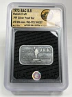 JFK 10th Anniversary 1973 Proof 1oz Silver Bar By Medalli Craft BAC 8.8