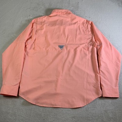 Chemise De Pêche Columbia PFG UV Manches Longues, Rose, Homme Taille 2XL