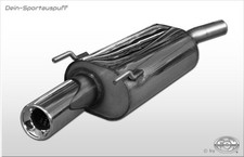 Fox Sportauspuff Opel Tigra A 1x90mm rund eingerollt gerade mit Absorber