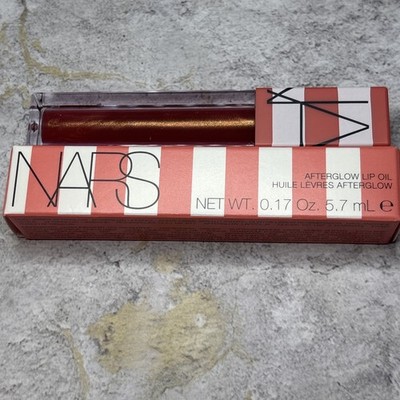 NIB Nars Afterglow Lip Oil Orgasm 777 Peachy Pink with Golden Shimmer 0.17 oz
