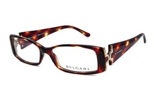 Bvlgari 473-B 530 Crystal Clear Dark Havana size 53/15/135 Made Italy Eyeglasses