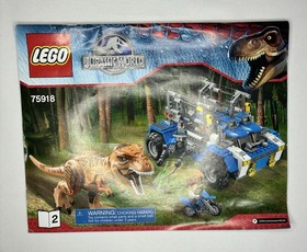 LEGO 75918 Jurassic World T. Rex Tracker - Instruction Manuals 1 & 2 ONLY