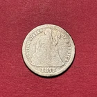 (1) Beautiful Antique 1877-CC Seated Liberty Dime AG-ALMOST GOOD NICE FILLER
