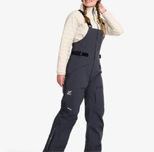NEW! Revolution Race Recco Atlas 3L Ski Bib Trousers Womens Small Anthracite NWT
