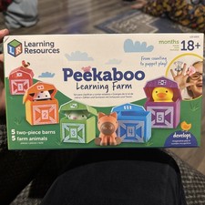Peekaboo Farm Toy Set 10-Piece Educational Play for Toddlers Ages 18 Months 