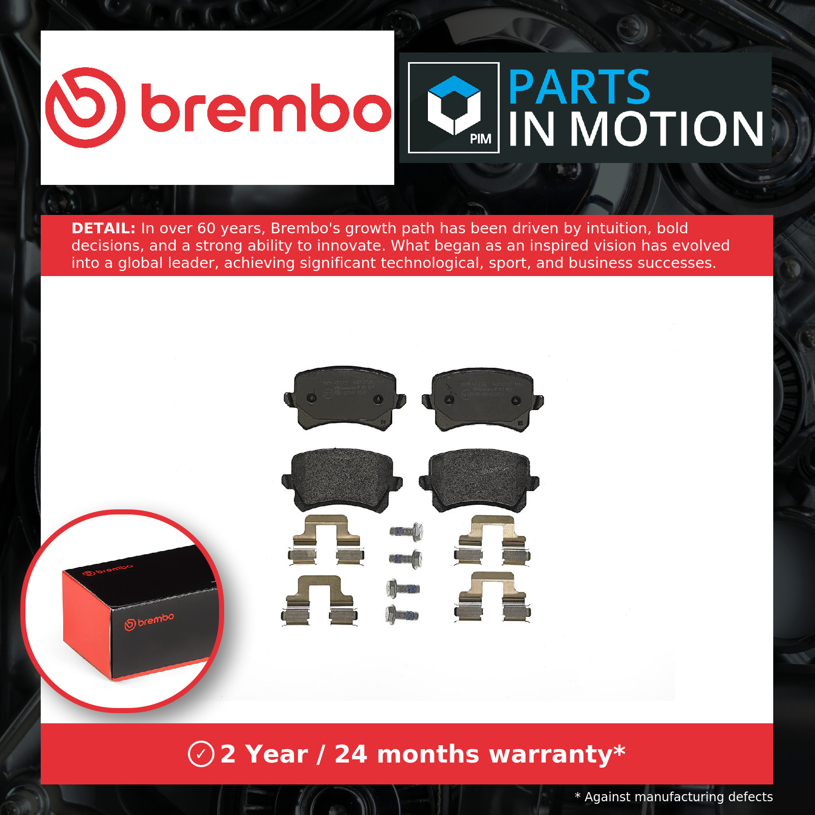 Brake Pads Set fits SEAT ALHAMBRA 710 2.0 Rear 10 to 12 CCZA Brembo 1K0698451L - Image 26