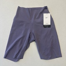 Nike Women’s Zenvy High Rise Shorts, Gentle Support, 8” Length, Purple, Size: XS