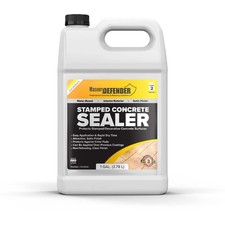 Stamped Concrete Sealer, 1 Gal - Clear, Water-Based, Satin Finish Sealer for ...