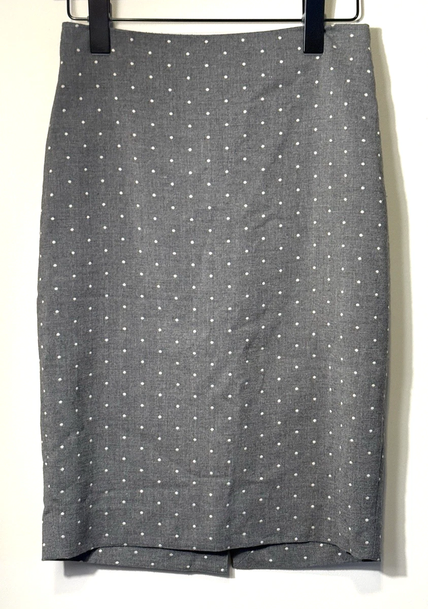 Jupe Crayon The Limited – Bleu à Pois, Taille 4, Longueur Genou, Neuve Avec étiquettes