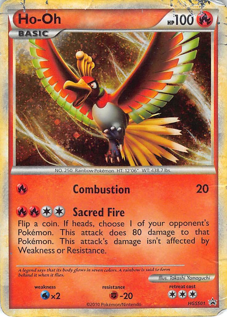 Ho-Oh HGSS01 Promo HGSS Black Star Promos Pokemon Damaged
