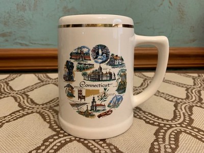 Conrad Crafters CONNECTICUT State Landmarks, Industries & Interests White Mug