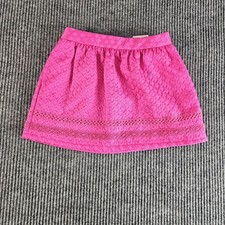 Genuine Kids from OshKosh Skirt Girls 4T Pink Textured Lace Zip Back Lined