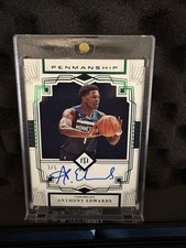 ANTHONY EDWARDS 2022-23 NATIONAL TREASURES PENMANSHIP AUTO EMERALD 3/5