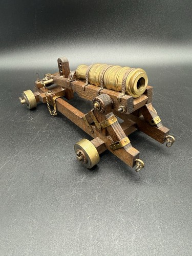 Vintage Pocher Torino Brass Cannon Replica Made In Italy 7 Inch