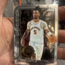 Topps 2025-26 Chrome Rookie Stephon Castle #228 San Antonio Spurs