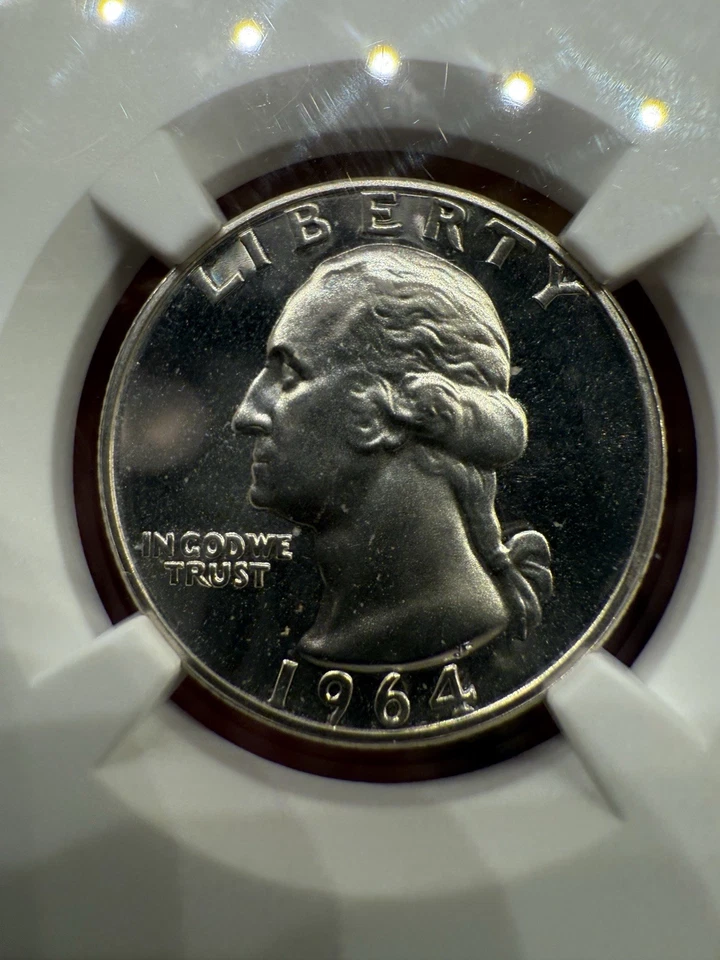 1964 Washington Silver Proof Quarter NGC PF 66 CAMEO - Image 3 of 4