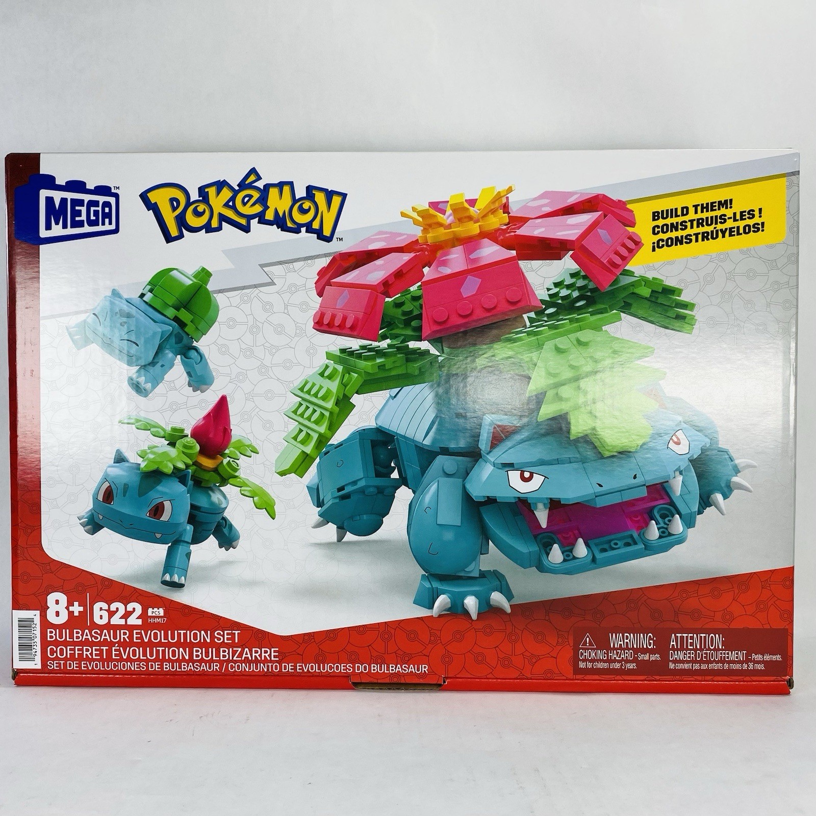 New! MEGA Construx Pokemon Bulbasaur Evolution Set Ivysaur Venusaur