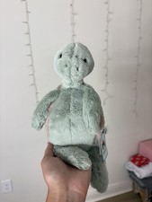Jellycat Bashful Turtle Plush Stuffed Animal Sage Green Gray Shell Small