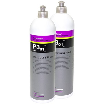 2x 1 Liter Koch Chemie Schleifpolitur Carnaubawachs Micro Cut Finish P3.01