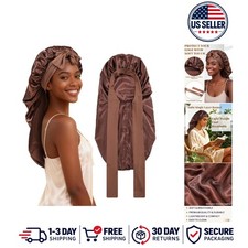 Satin Hair Bonnet for Braids and Long Hair Sleeping Women