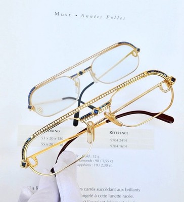 Cartier Must Aneé Folles sunglasses precious in golden diamonds