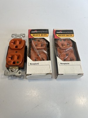Cooper Arrow Hart IG8300RN Hospital Grade Isolated Ground 20A 125V Orange Lot 3