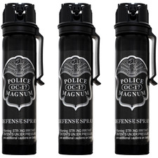 Police Magnum pepper spray self defense tactical security 3 Pack 5oz Flip Top