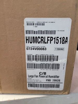 NEW Carrier / COR Humidifier Model HUMCRLFP1518A Whole Home Humidifier 115 VAC