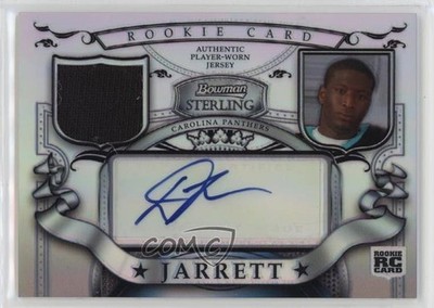 2007 Bowman Sterling Rookie Relic Refractor /199 Dwayne Jarrett Auto RC 11e1