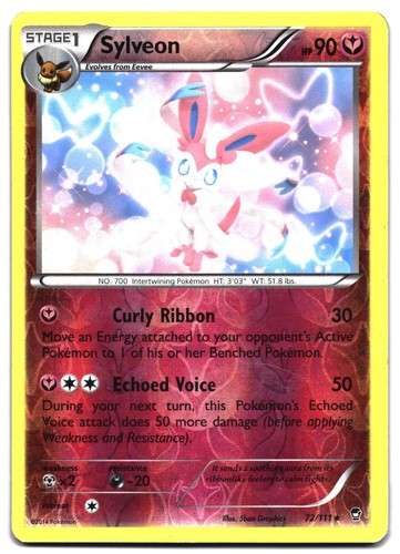 Sylveon 72/111 Rare Furious Fists Pokemon Reverse Holo