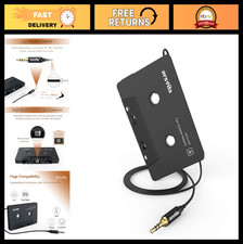 Car Audio Cassette to Aux Adapter - 3.5mm Auxiliary Cable for Music Streaming