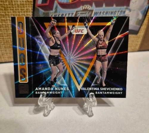 Amanda Nunes, Valentina Shevchenko [Orange] #3 2022 Panini Donruss UFC Duos card