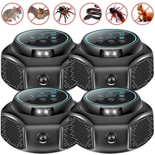 4PCS Rodent Repellent Mouse Repellent Indoor Ultrasonic Pest Repeller Plug in US
