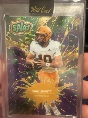 2023 Wild Card Sam Leavitt 1/1 SPLAT Black One Of One SSP SBTRI04-SL