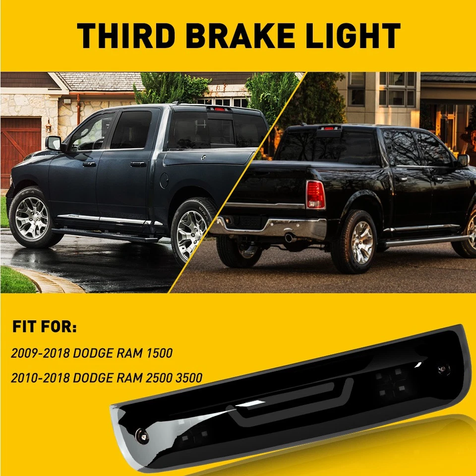 Lámpara de freno LED ahumada para Dodge Ram 1500 2009-18 10-18 2500 3500 tercera luz trasera Foto 2 de 4